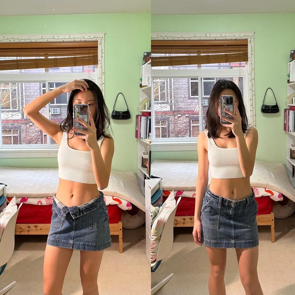 vintage gap mini micro denim jean skirt size 2-4 - Picture 4 of 4